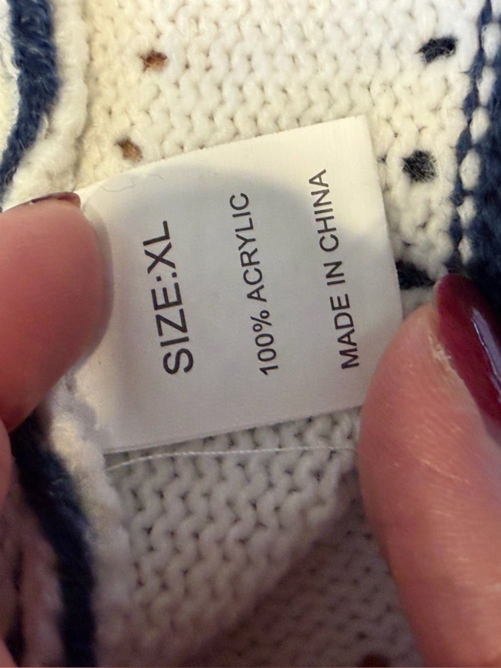 Coastal Preppy V-Neck Striped Sweater Blue/White Acrylic (VGUC) - Picture 2 of 12